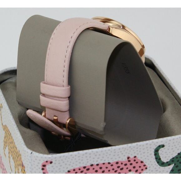 Fossil BQ3773 Vale Solar-Powered Pink Leather Watch - Picture 8 of 11